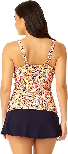 Miniatura 2 de Anne Cole Top tankini bandeau con nudo frontal con giro en vivo