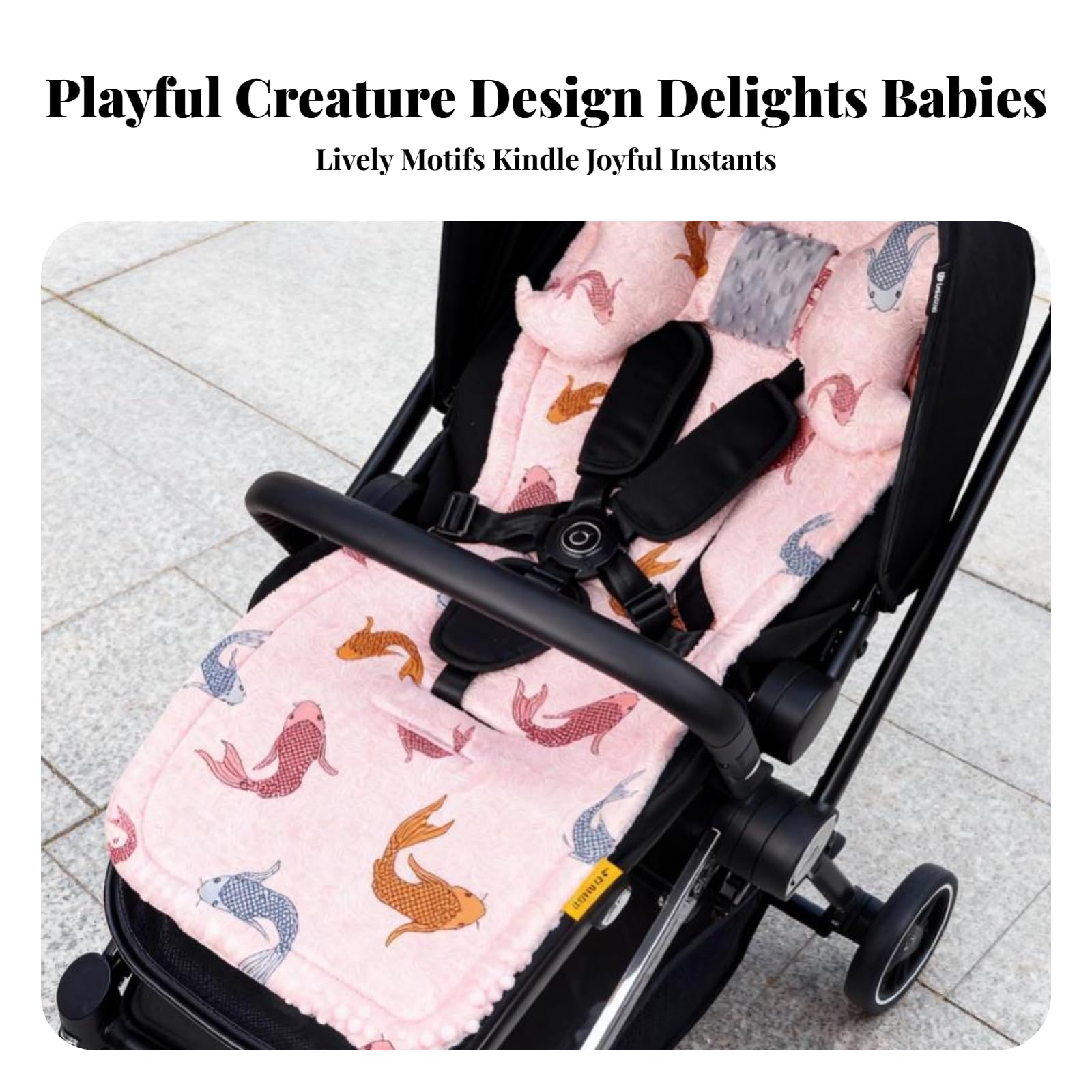 MagiDeal Cuscino con Cuscino Rimovibile E Fondo Gommoso Materassino da Nanna per Passeggini Universali Tappetino da con Imbottitura Spessa per il Comfort E La dei Neonati Adatto per, color to 4