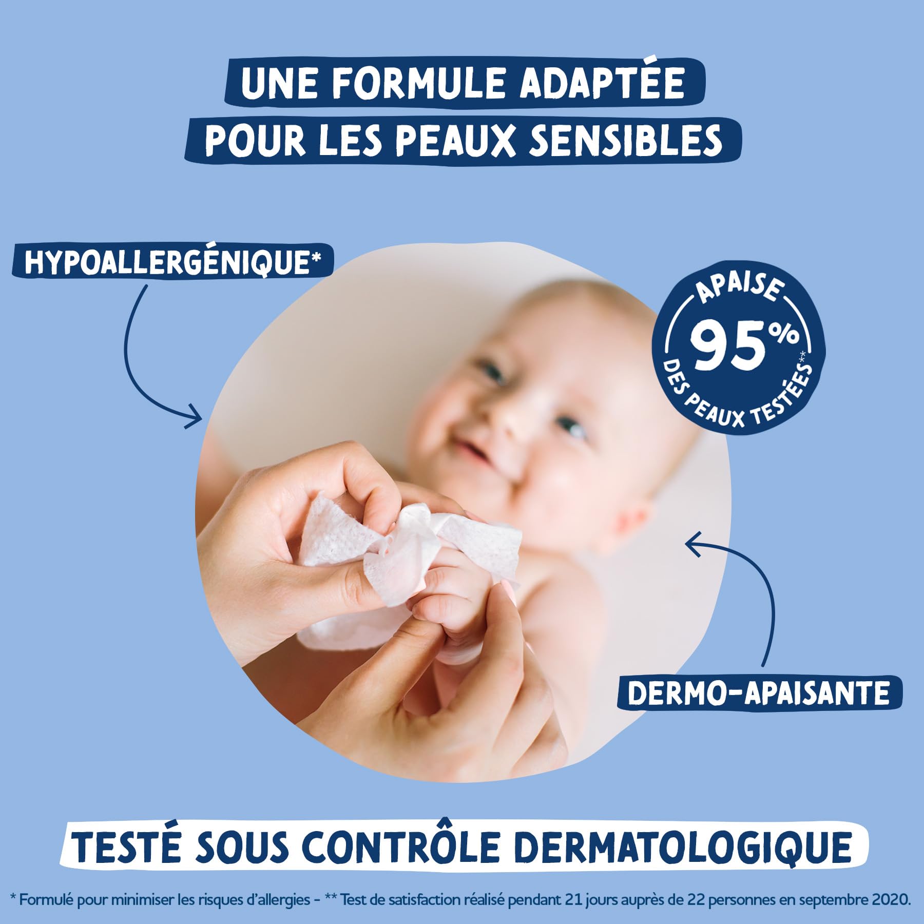 Dodie Lot de 8 Paquets de Lingettes compostables à l'eau x50