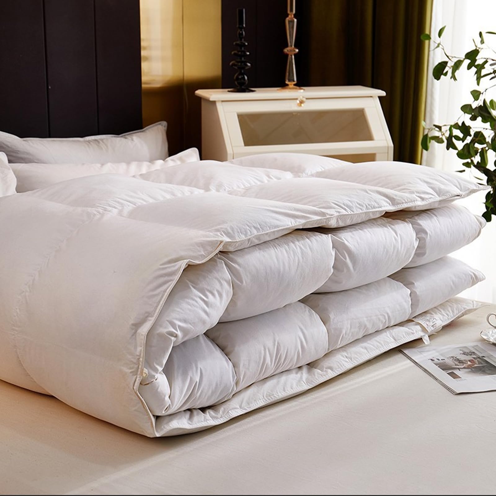 Amazon｜高級ホテル寝具掛け布団羽毛布団インサート、オールシーズン