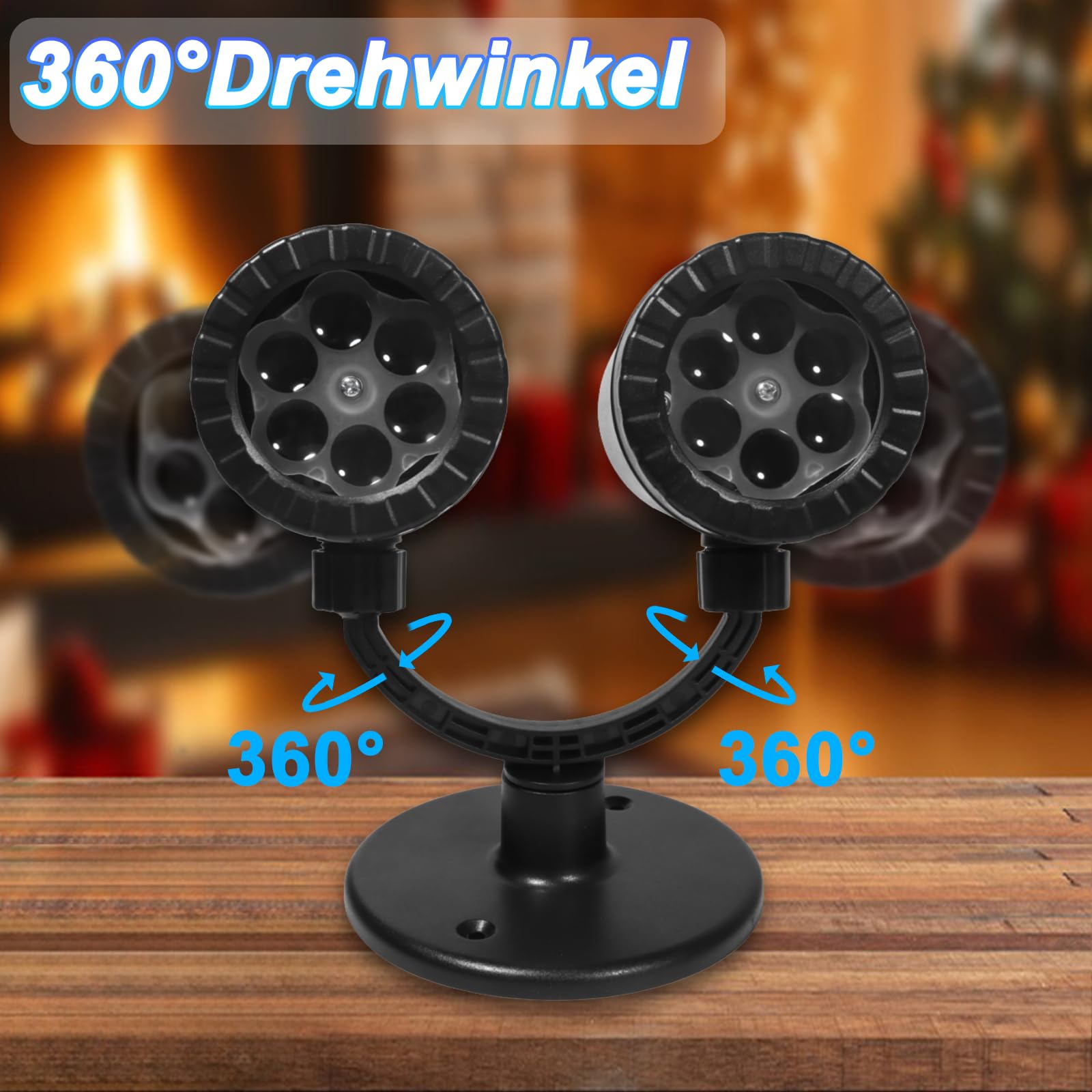 Projektor Weihnachten Aussen Doppelter Kopf, Led Schneeflocken Projektor mit Timer，Wasserdicht Led Schneeflocke Beleuchtung Weihnachten, Weihnachtsbeleuchtung Außen fur Wand Garten Hof Weihnachtsdeko