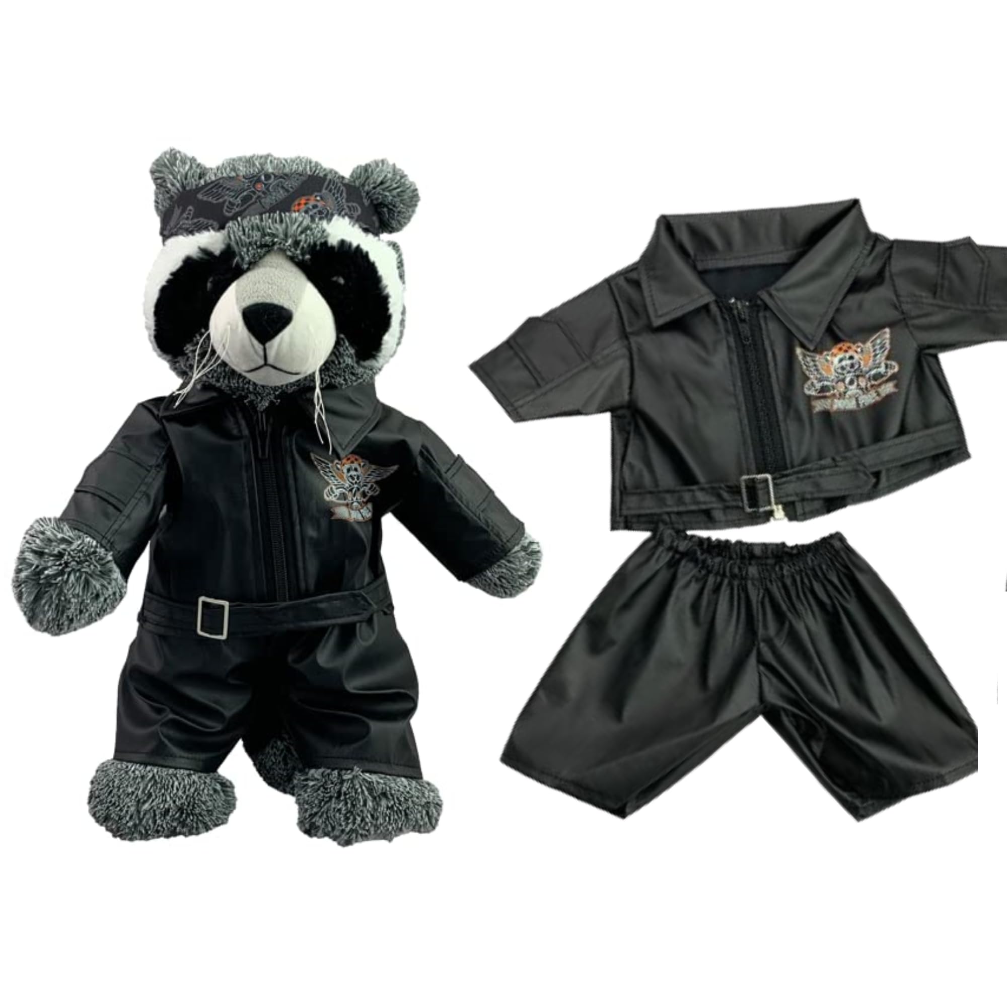 Plush Toys Wonderland Biker King of The Road Outfit Fits Most 6"-10" Stuffed Animal Soft Toy Your Adventure W/This Road-Ready to Jump Plushie Costume