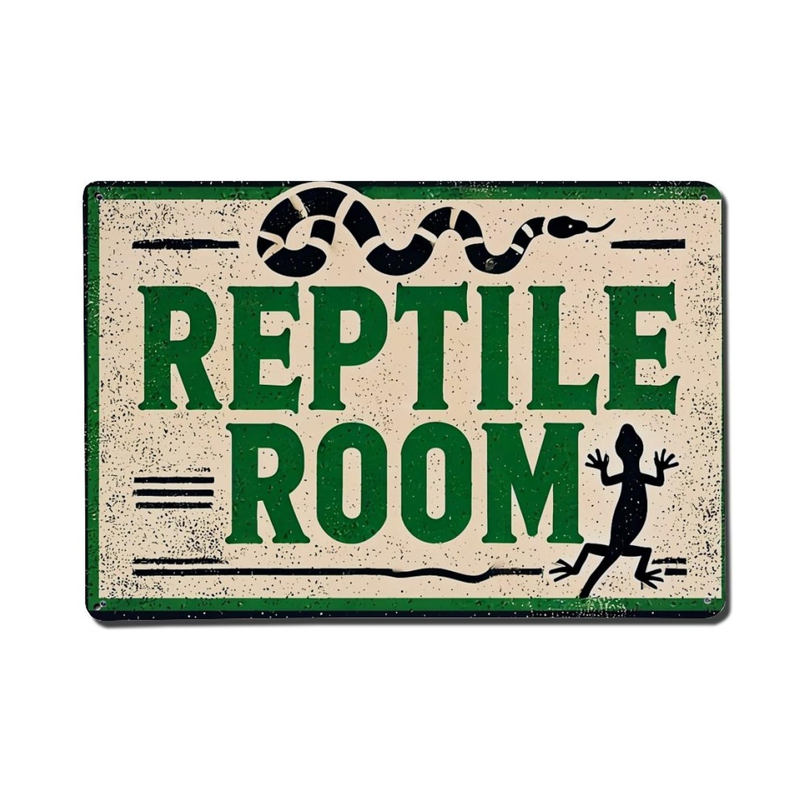 Jdfenggu Vintage Reptile Room Sign Design Retro Metal Tin Sign, Metal Poster For Bar, Home, Man Cave, Kitchen, Laundry Room Art Decor 8X12 Inch