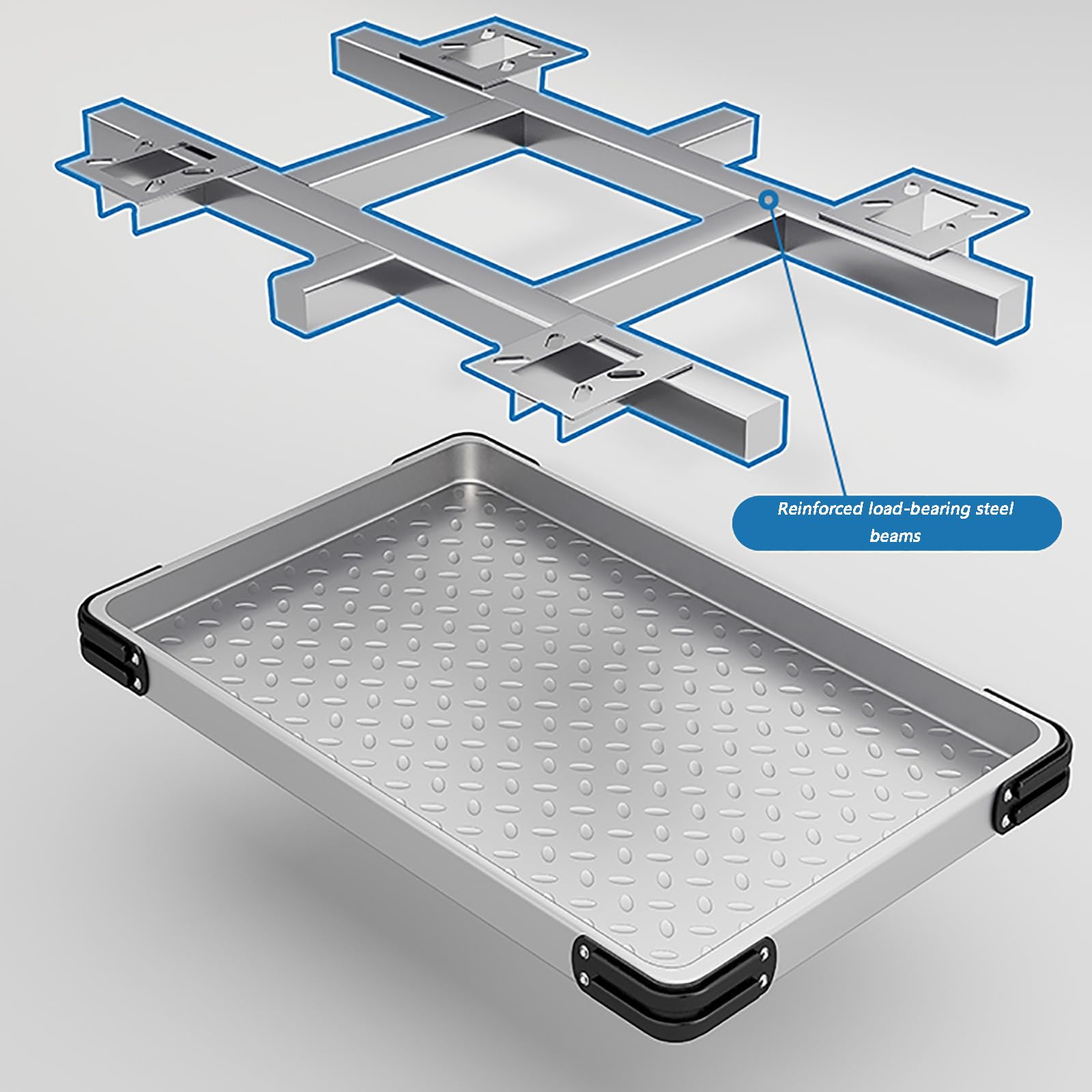 Carro de Plataforma, Carretilla de Plataforma Resistente de 350 kg, Carretilla Manual Resistente con asa, Carro de Plataforma rodante para elevación de Cargas Pesadas