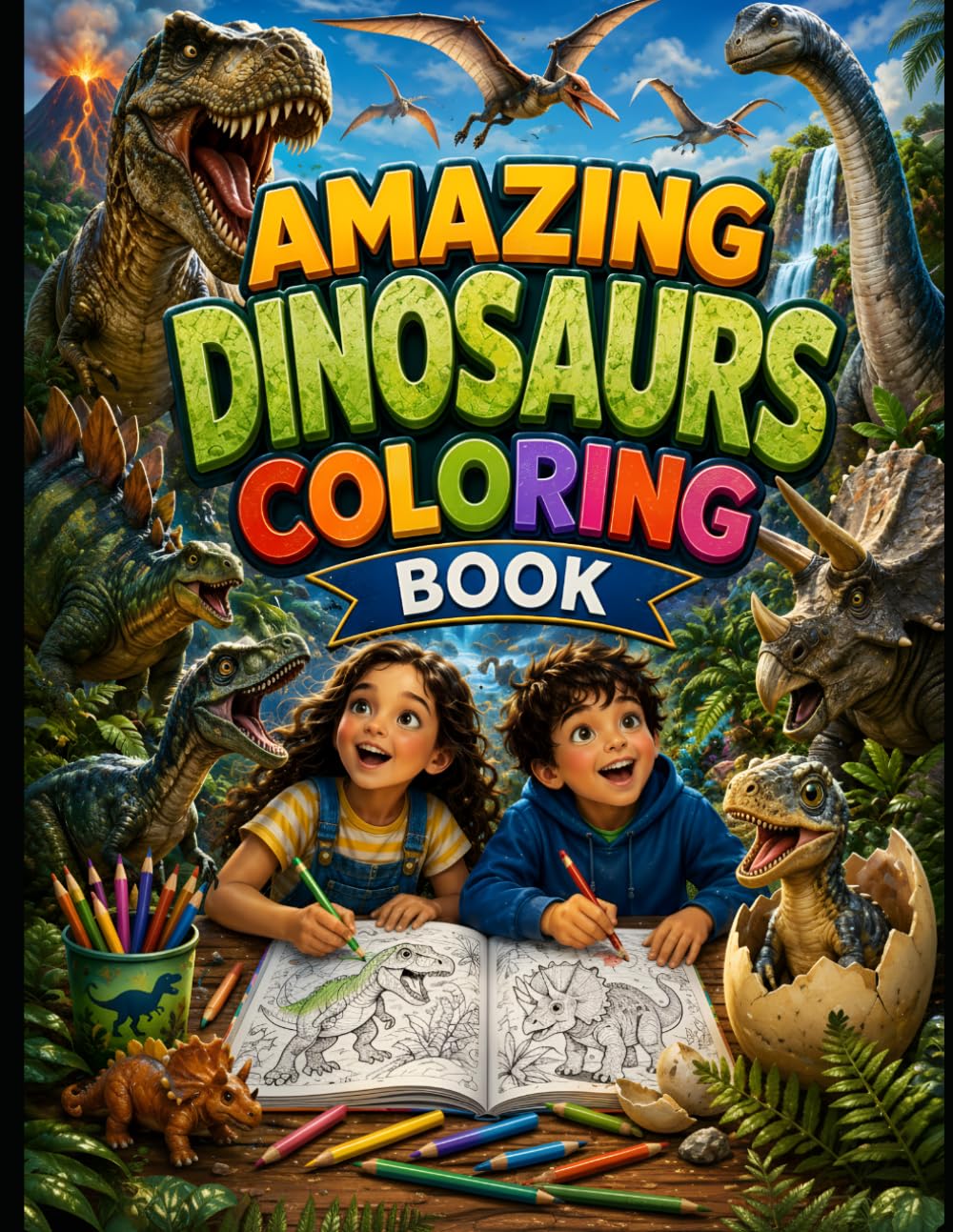AMAZING DINOSAUR COLORING BOOK