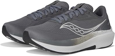 Saucony Mens Echelon 10 Sneaker, Carbon/Black, 8.5 X-Wide