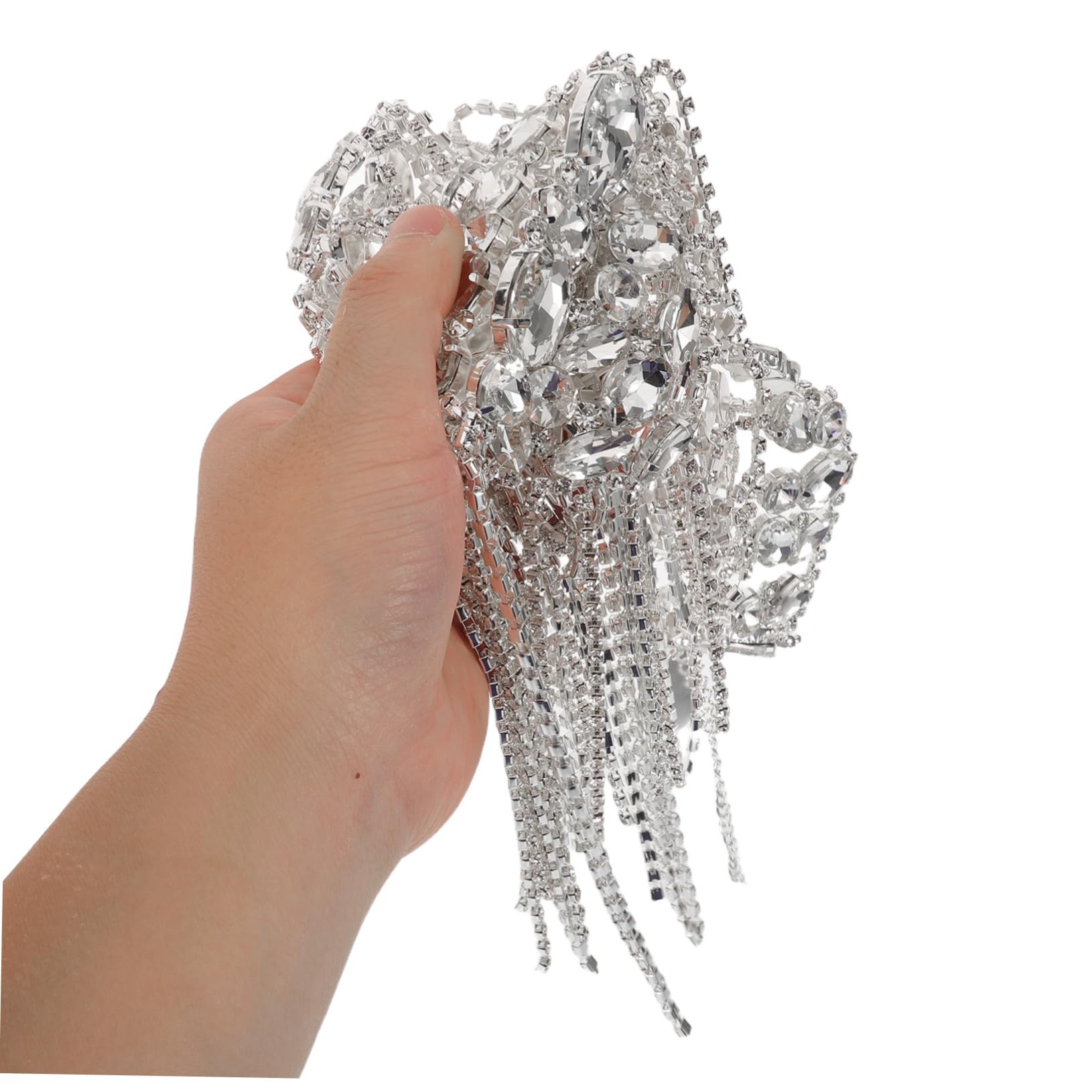 COLLBATH Cadena Corporal con Borlas de Pedrería Collar de Hombro Versátil para Mujer Joyería con Cadena de Aleación y Cristales para Fiestas Bodas y Ocasiones Especiales