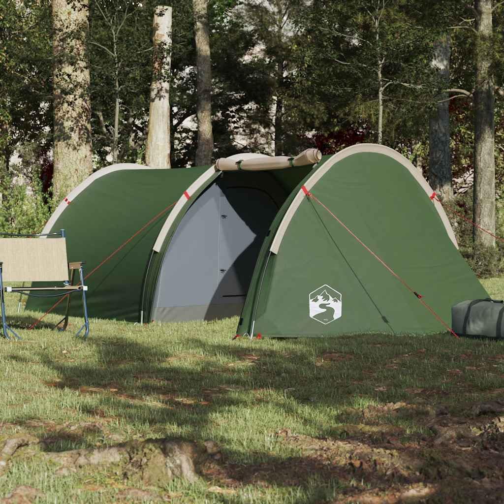 Genérico Tienda de campaña túnel para 4 Personas Impermeable Verde,Deportes,Actividades al Aire Libre,Camping y Senderismo,Tiendas de campaña-94394