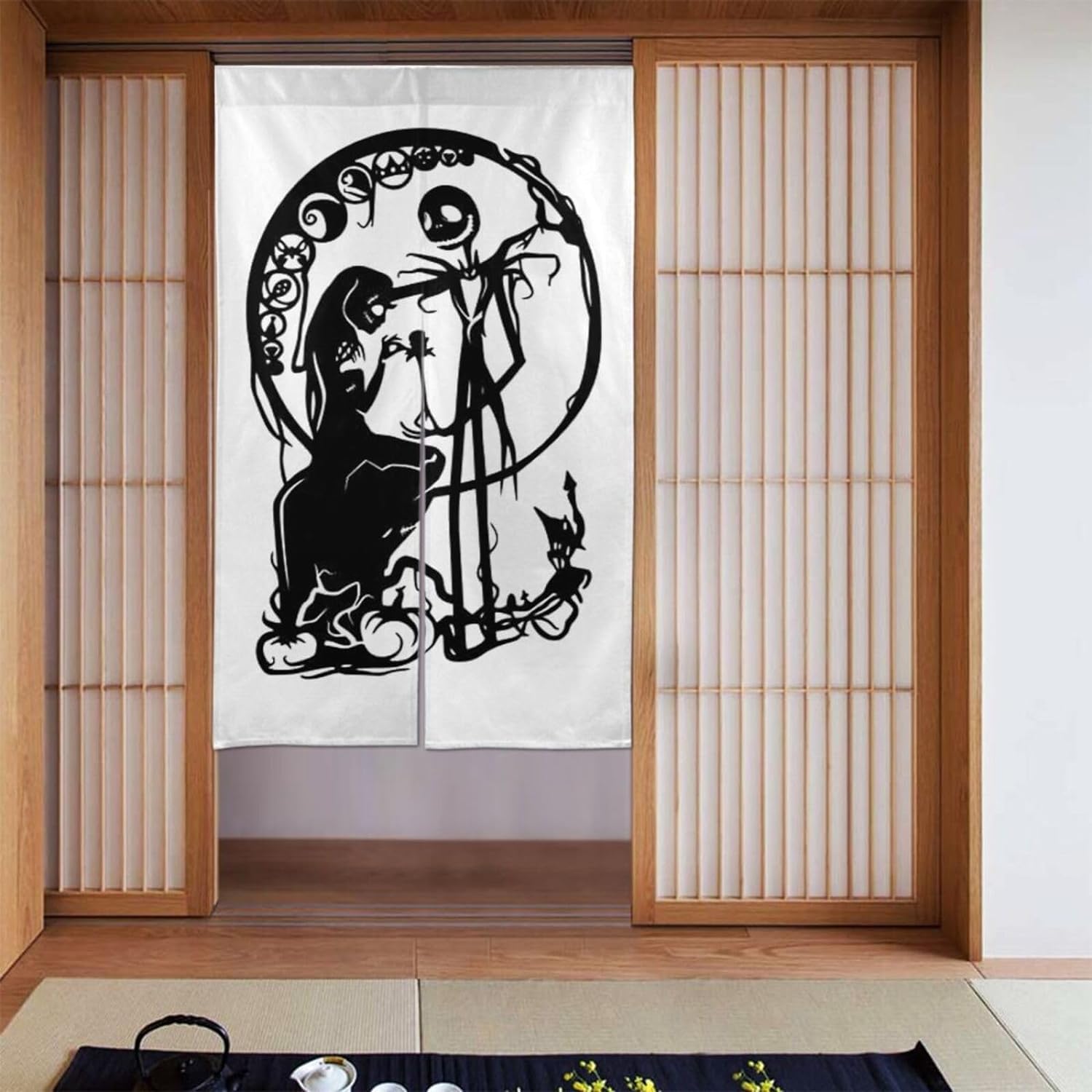 Amazon｜のれん ナイトメア・ビフォア・クリスマス 目隠し 開運 和風