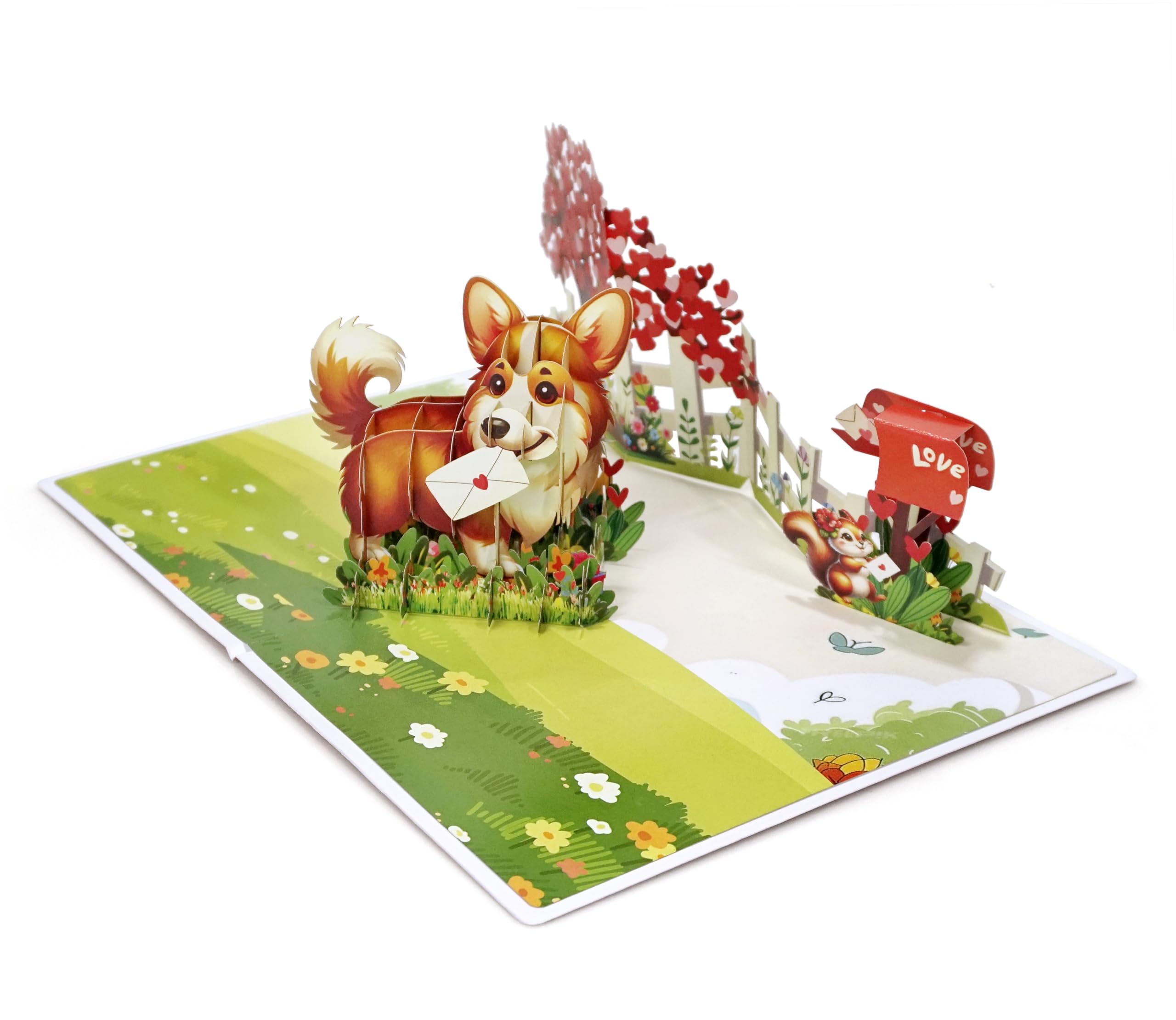 CUTPOPUP Corgi Dog Pop Up Anniversary Cards, 3D Wedding Anniversary Card for Him Her Wife Husband Mum Dad Birthday Card - Image 3