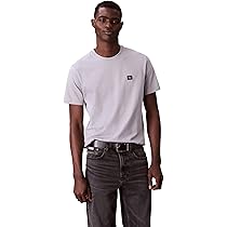 Calvin Klein Uomo T-Shirt Maniche Corte Badge Jersey Classic Tee in Cotone, Grigio (Formal Gray), XS