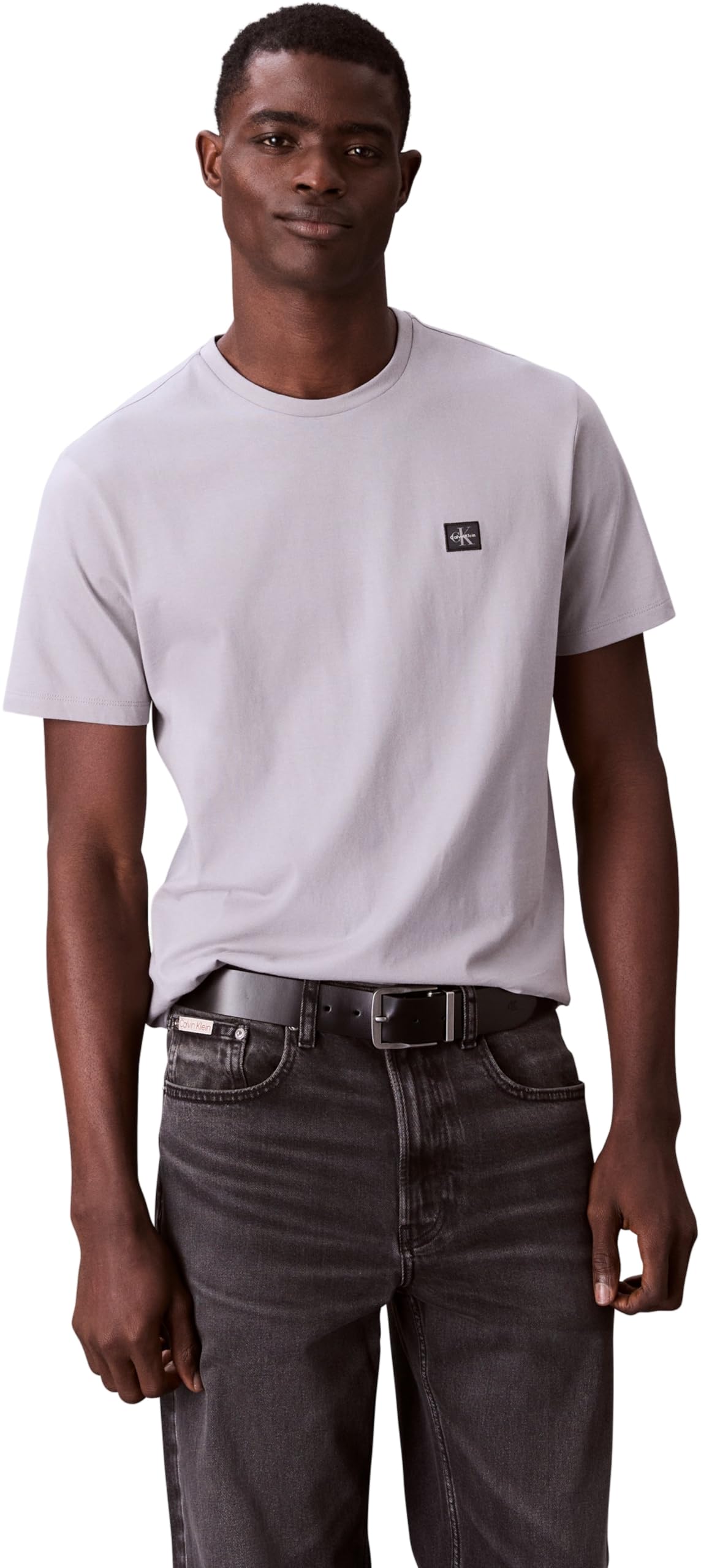 Calvin Klein Jeans Men's Grey Ckj Woven Box Regular Fit T-Shirt in Size XL, Sports Direct