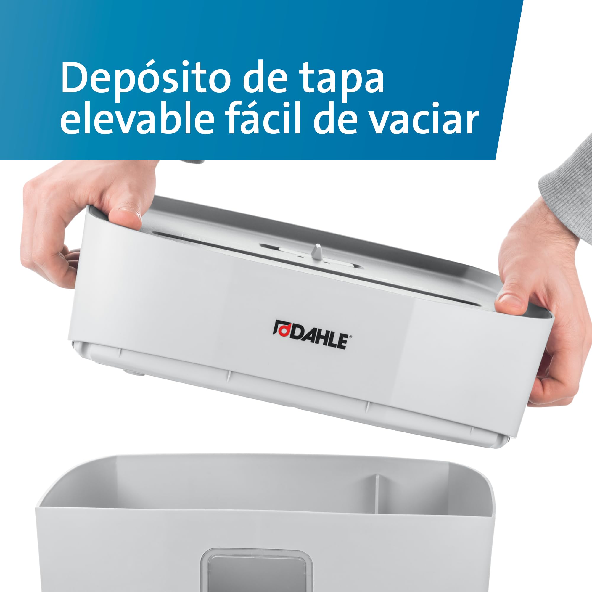 Dahle PaperSafe PS 120 Destructeur de documents 8 feuilles niveau de sécurité P4 coupe croisée sans huile 12 l Gris