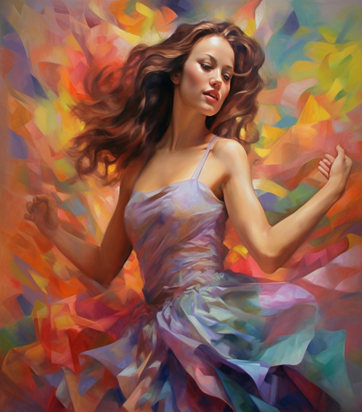 Ccfqiangtie Paint by Numbers for Adults,Female Dancer,Skirt,Beautiful Girl,Paint by Numbers Kits on Canvas,Acrylic Oil Painting Number Kits for Gift Decor,40x50cm