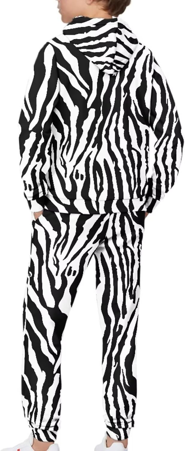 Xpyiqun Tracksuits for Girls 5-12 Years Graphic Hoodies and Joggers Sweatpants 2 Piece Clothing Set Kids Long Sleeve