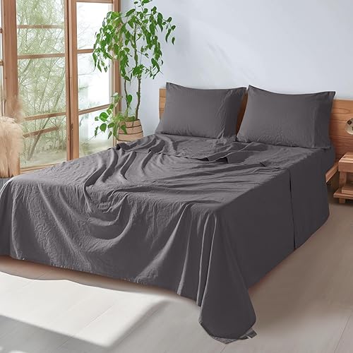 Miniatura 9 de SONORO KATE Juego de sábanas de tamaño matrimonial  Sábanas suaves de 1800 hilos juegos de sábanas y fundas de almohada de microfibra refrescante 4