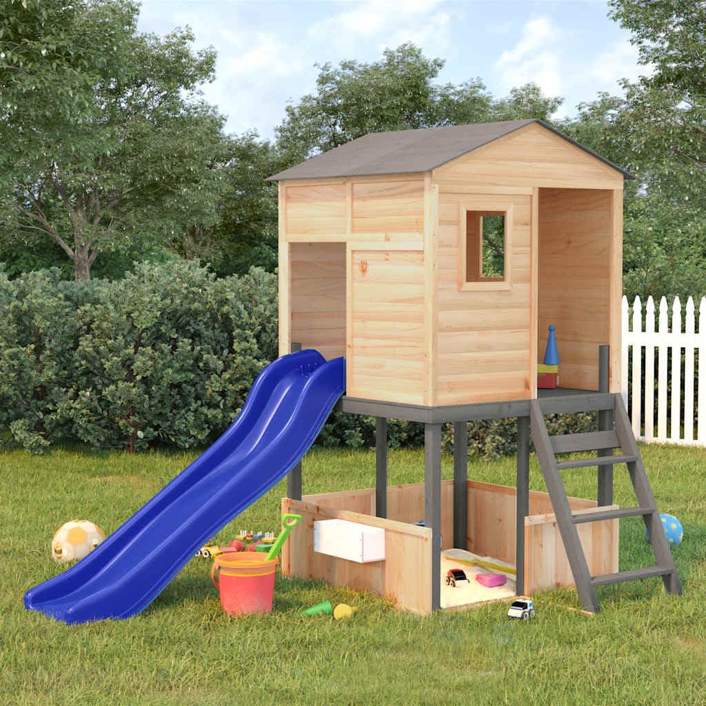 Genérico Parque Infantil de Exterior Madera Maciza de Abeto,Juegos y Juguetes,Estructuras para Juegos al Aire Libre,Columpios y estructuras de juegos-3145012