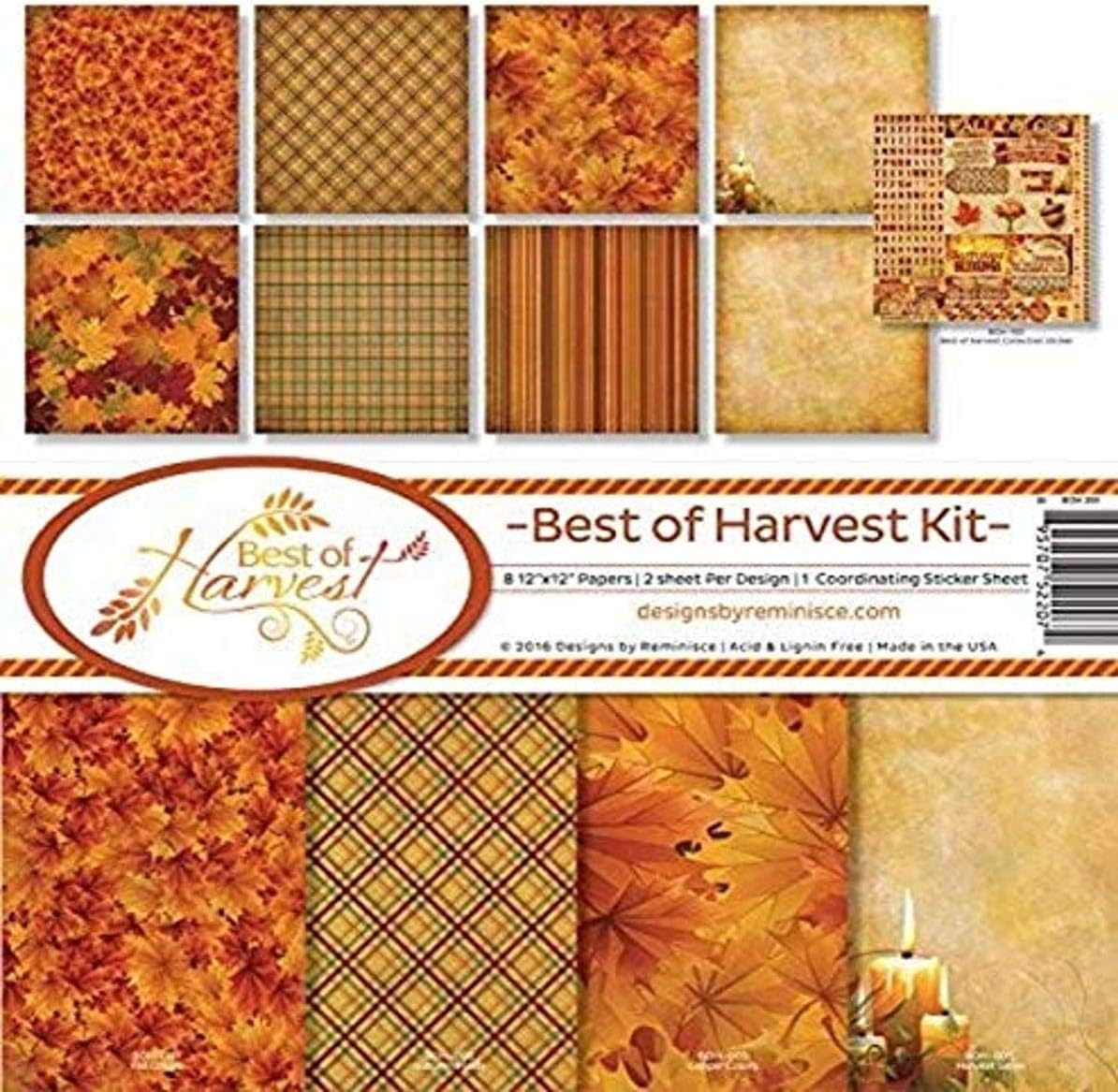 Reminisce BOH-200 Scrapbook Best of Harvest Collection Kit
