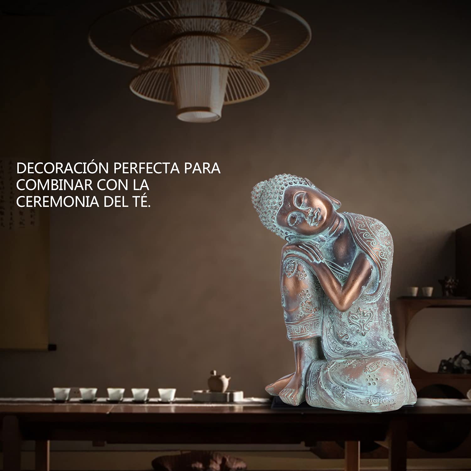 Estatua de Buda Estilo Sudeste Asiático - Escultura Pintada a Mano para Meditación, Yoga, Zen - Decoración Hindú y de Asia Oriental