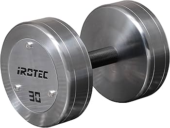 ダンベル　鉄製　筋トレ Amazon | IROTEC（アイロテック） ハードクロームジムダンベル30KG（1