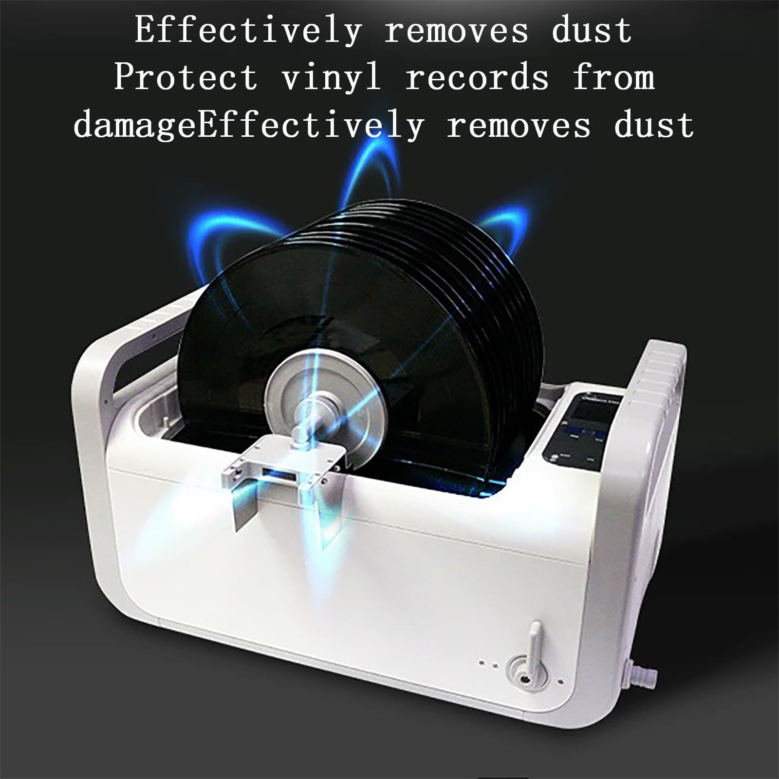 Limpiador Ultrasónico De Vinilos, Equipo De Limpieza De Discos De 35 KHz, con Temporizador De 1 a 30 Minutos Y 5 Ajustes De Temperatura, Tanque De Agua De Acero Inoxidable
