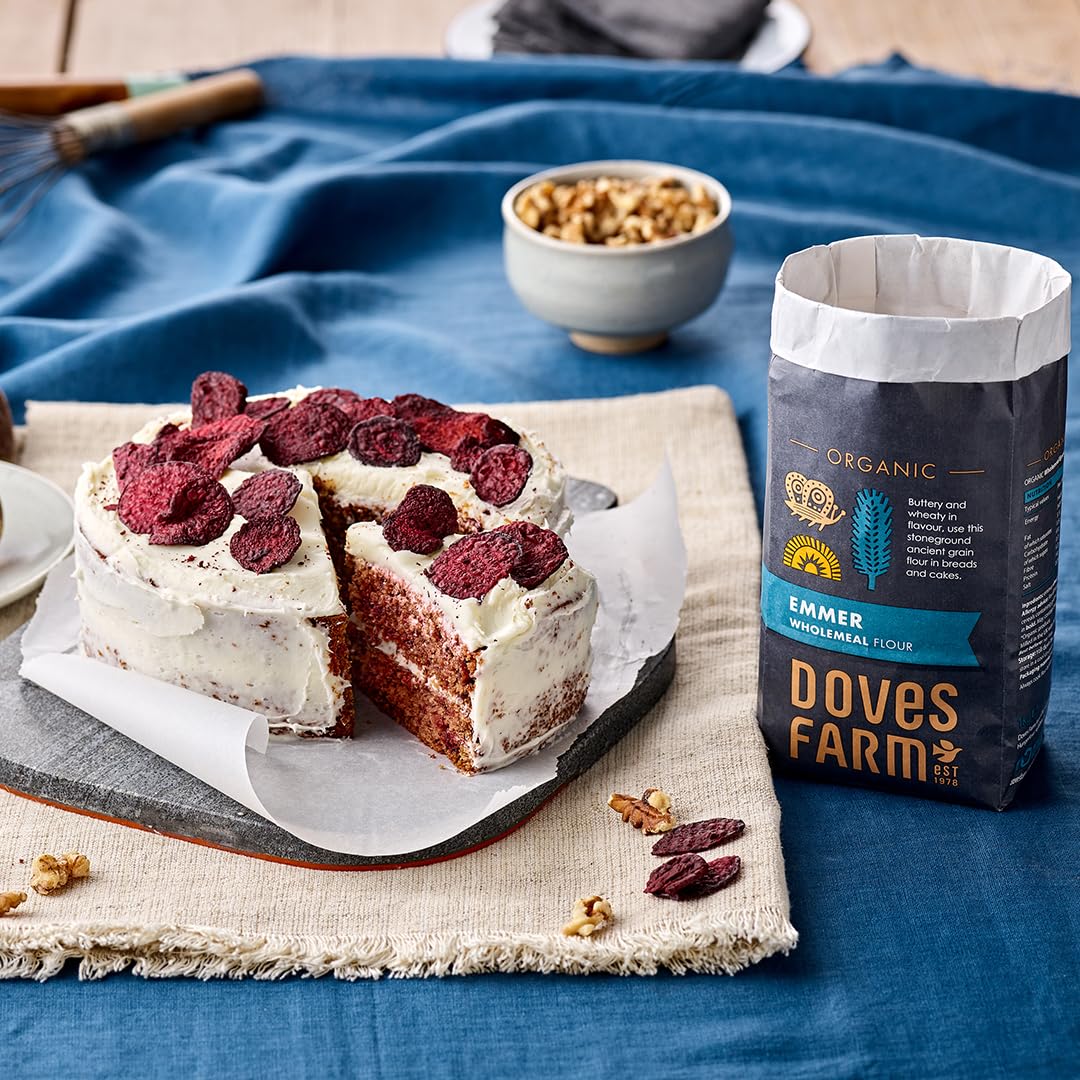 Doves Farm Organic Emmer Wholemeal Flour | for Bread & Cake Baking | High in Fiber & Protein | Traditional British Stoneground Flour | Kosher & Vegan | Whole Wheat Flour | 35.27 Oz (1kg) - Image 8