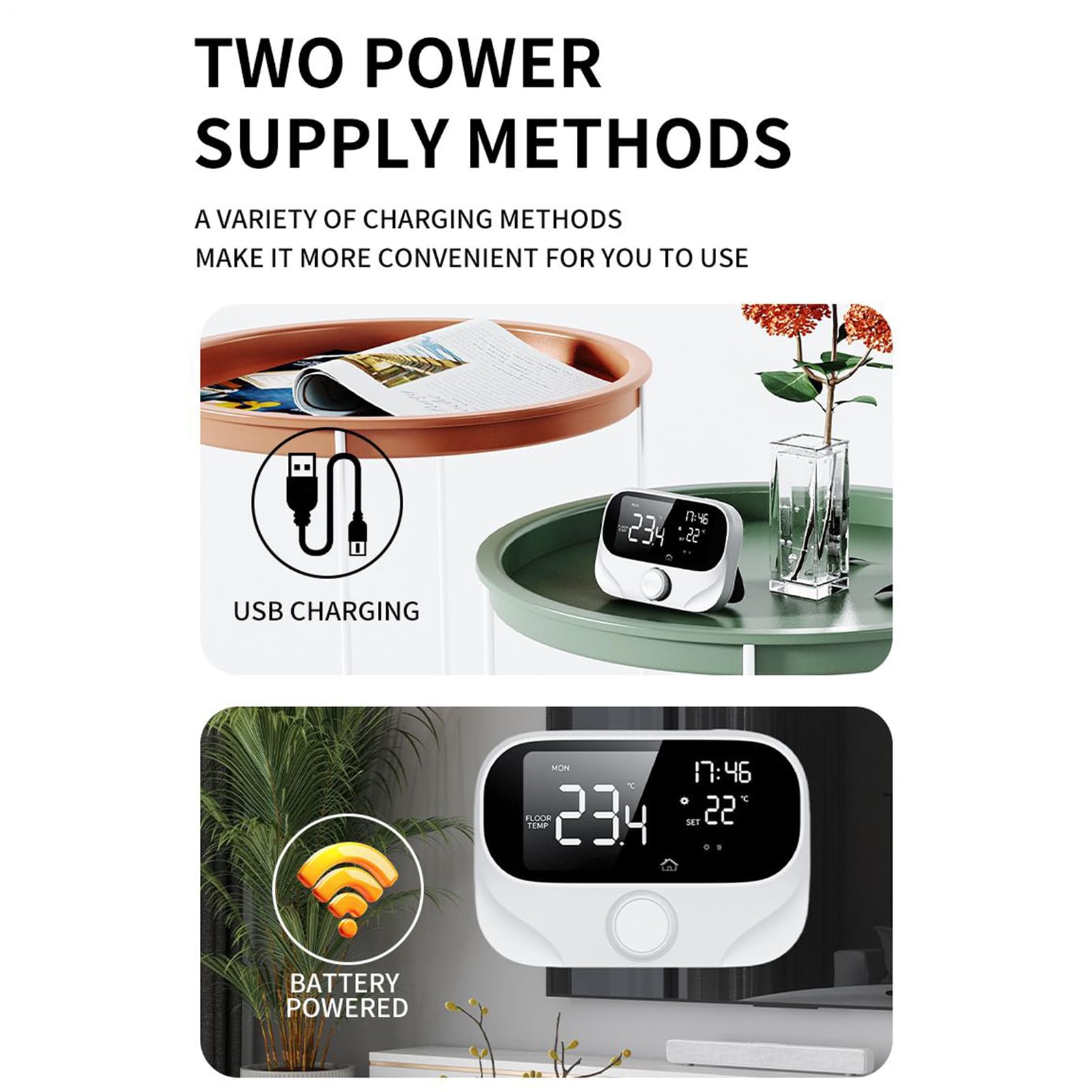 Termostato WiFi Termostato Intelligente Con App E Controllo Vocale | Dispositivo Di Controllo Temperatura Interna Per Interno Caldaia Serra Camper Ufficio Casa Camera Da Soggiorno