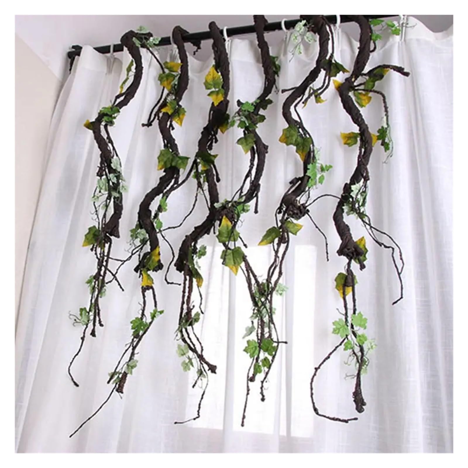 piante artificiali sospese 100/140/180 centimetri Bellissimi Alberi Artificiali Decorativi Vite Lunga Plastica Morbida Secchi Ramo di Un Albero Pianta Nozze for La Casa casa(Large screw 180 cm)