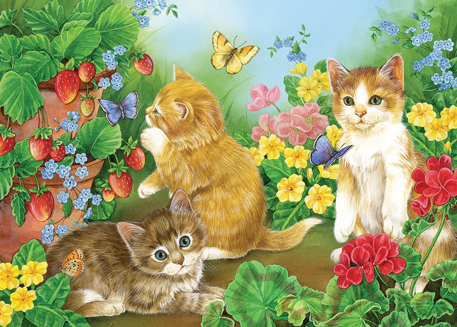 Cobble Hill - 35 Piece Tray Puzzle - Kitten Playtime - For Both Older & Younger Puzzlers - Ideal For Travel - Delightful Gift Idea