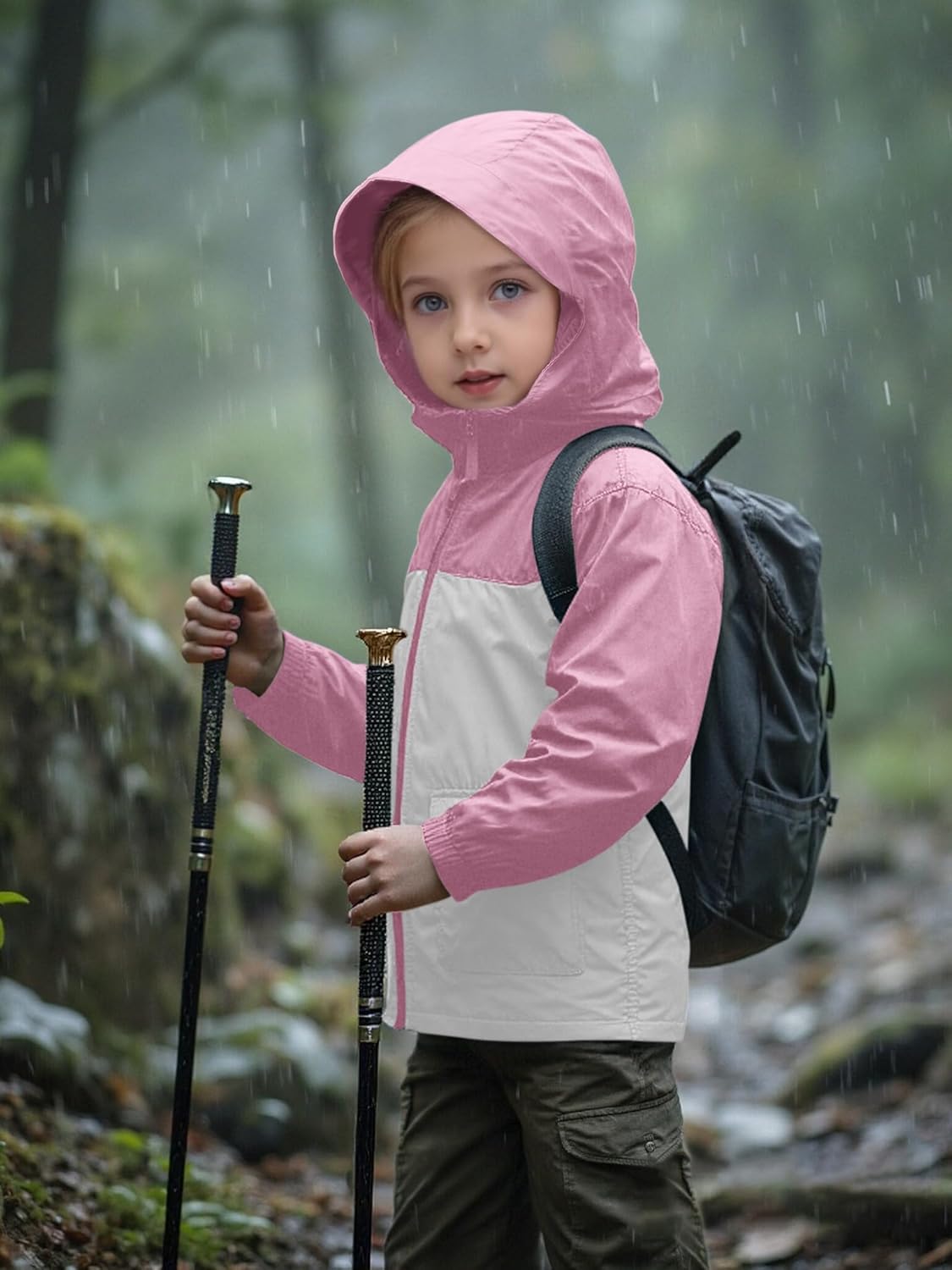 Kids Rain Jacket Boys Windbreaker Jacket Lightweight Hoodies Outwear Coat Waterproof Zipper Raincoat - Image 4