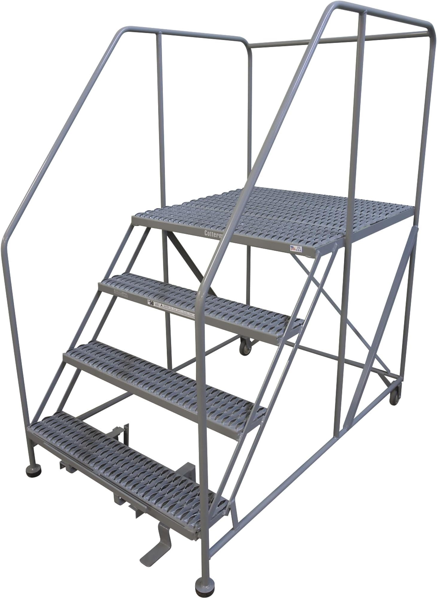 CottermanRolling Work Platform- 800-Lb Cap 36inx36in Work Platform 4 Step