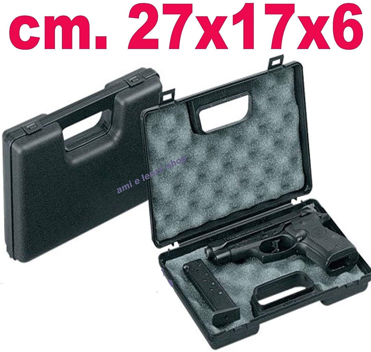 Valigetta Porta Pistola Custodia Imbottita Media Poligono Plastica