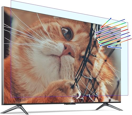 Protector de pantalla de TV de 60 pulgadas, película de filtro de bloqueo de luz azul, película antirreflejos mate que hace que la luz sea suave y
