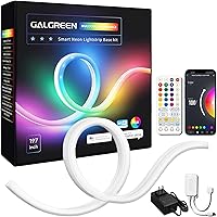 Vista 7 de Tiras de luces LED inteligentes de neón, luces de cuerda WiFi RGB+IC para interiores con control remoto, luces de tira LED impermeables y flexibles