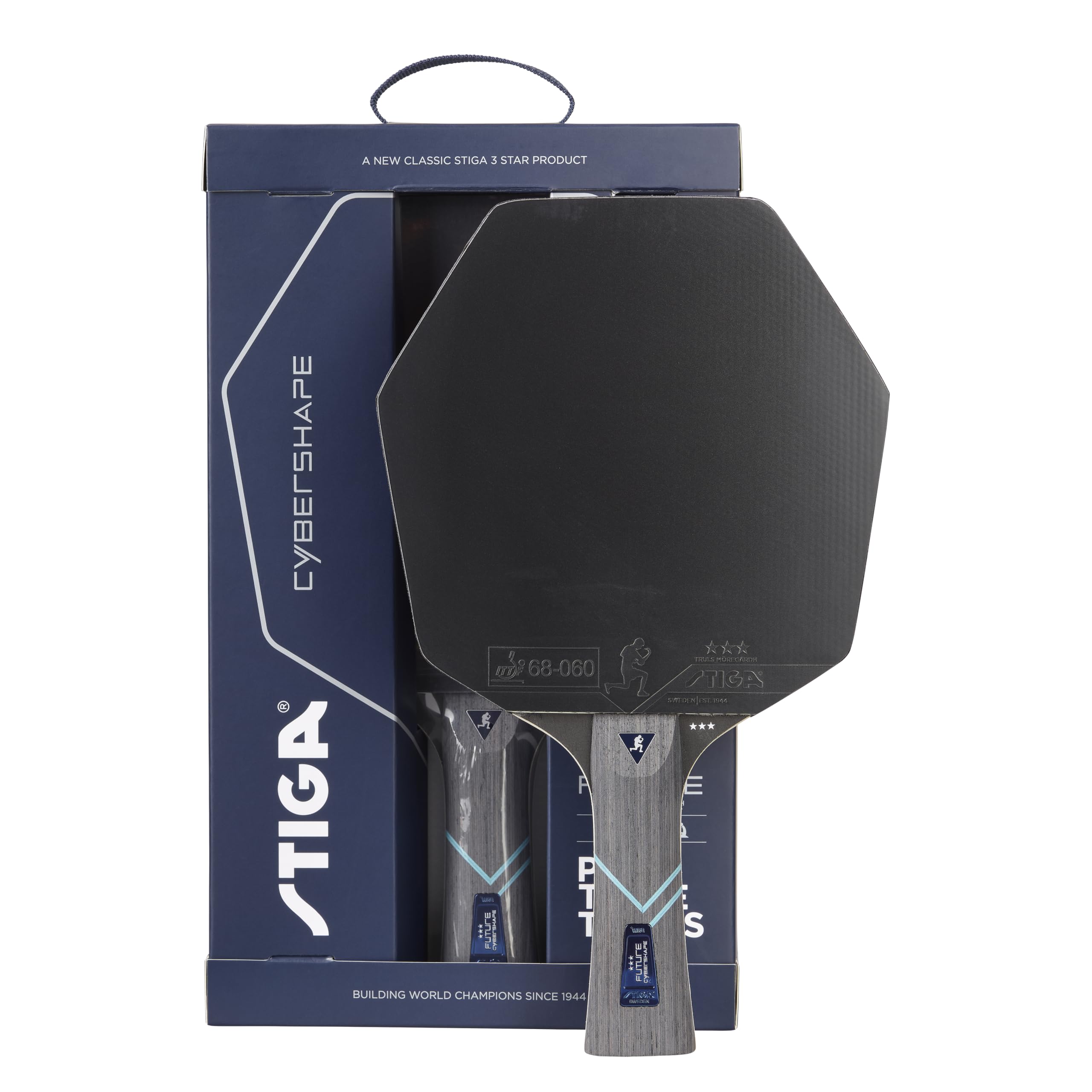 STIGA Racchetta da Ping Pong Cybershape Future by Truls Möregårdh, Racchetta 3 Stelle con Forma Esagonale Rivoluzionaria