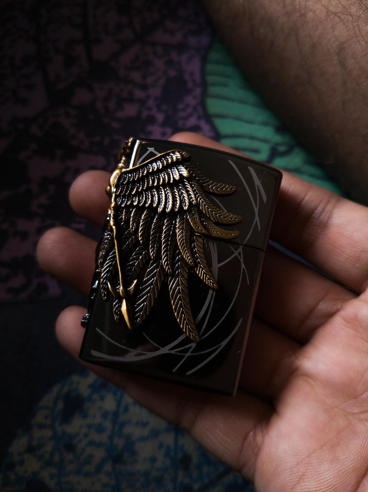 Alkey Angel Design Refillable Windproof Pocket Lighter