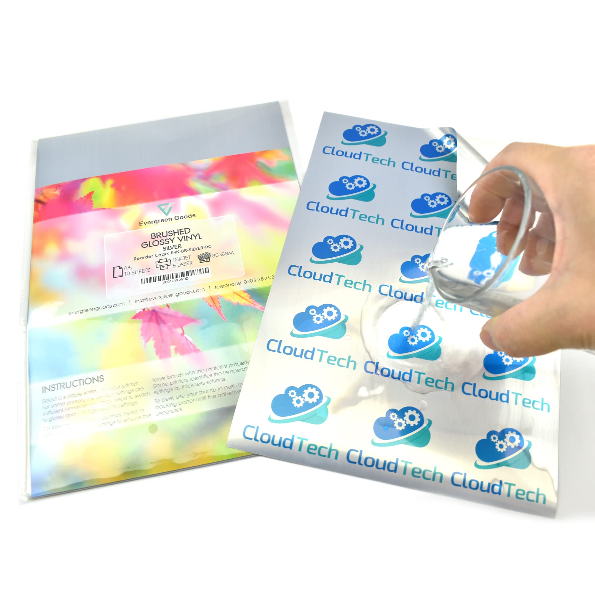 50 Fogli A4 In Vinile Lucido Impermeabile Metallizzato Perlescente - Foto 6