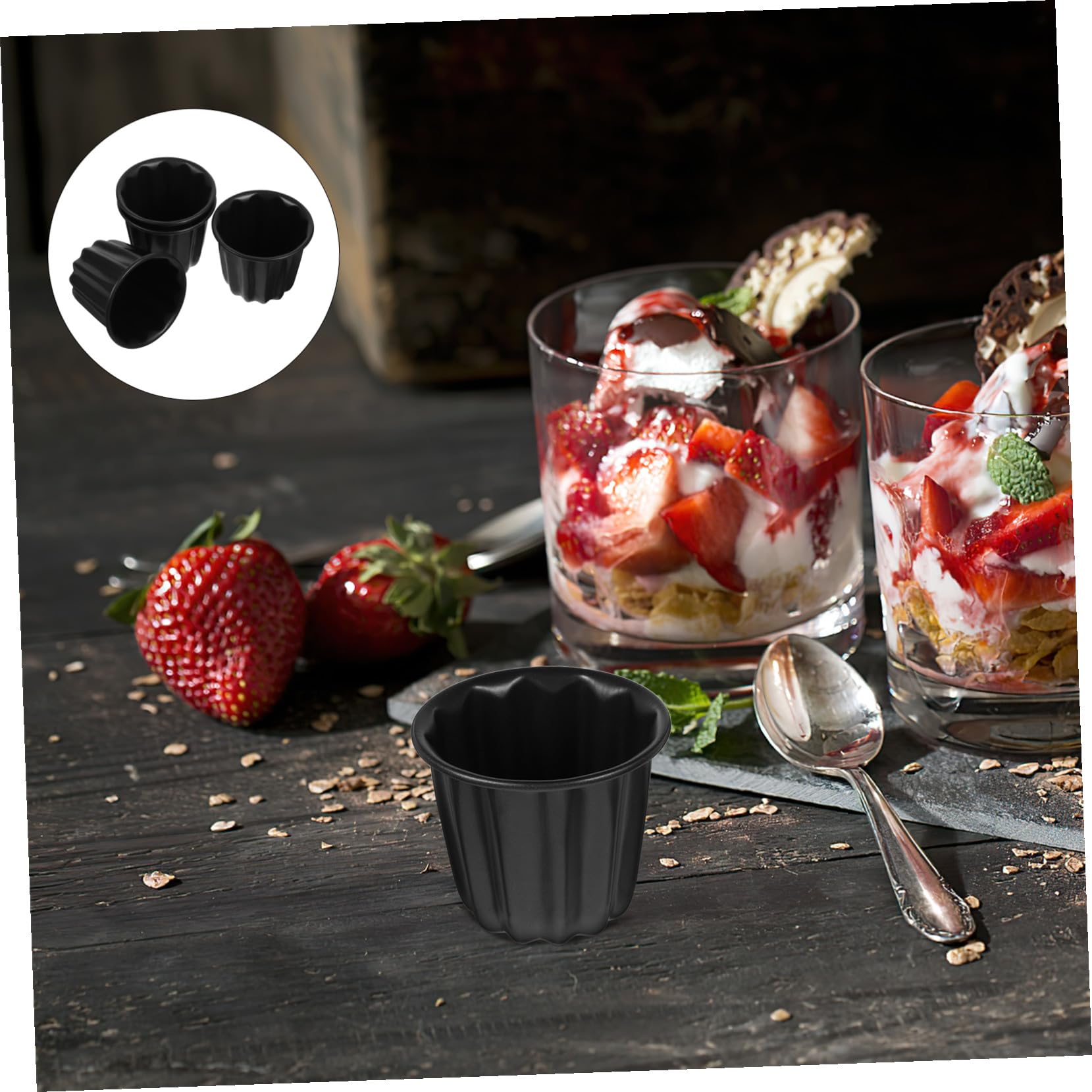 TOYANDONA Canele Muffinform Aus Hochkohlenstoffstahl Antihaftbeschichtet 4 Stück Backform Für Kuchen Pudding Muffins Backen Im Haushalt