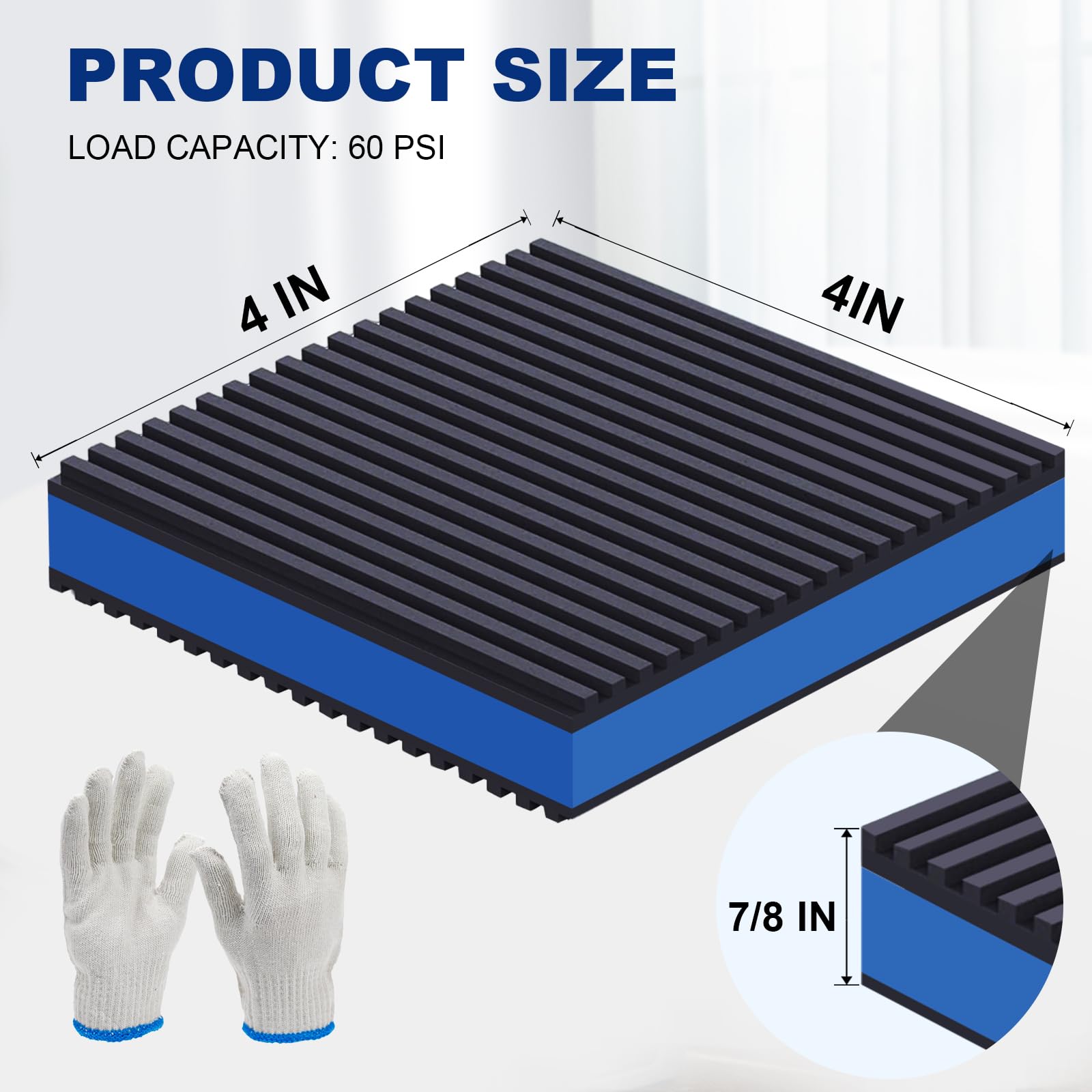 Storystore Anti Vibration Pads, 4 Pack 4" x 4" x 7/8" Heavy Duty EVA Mats — Amazon image 2
