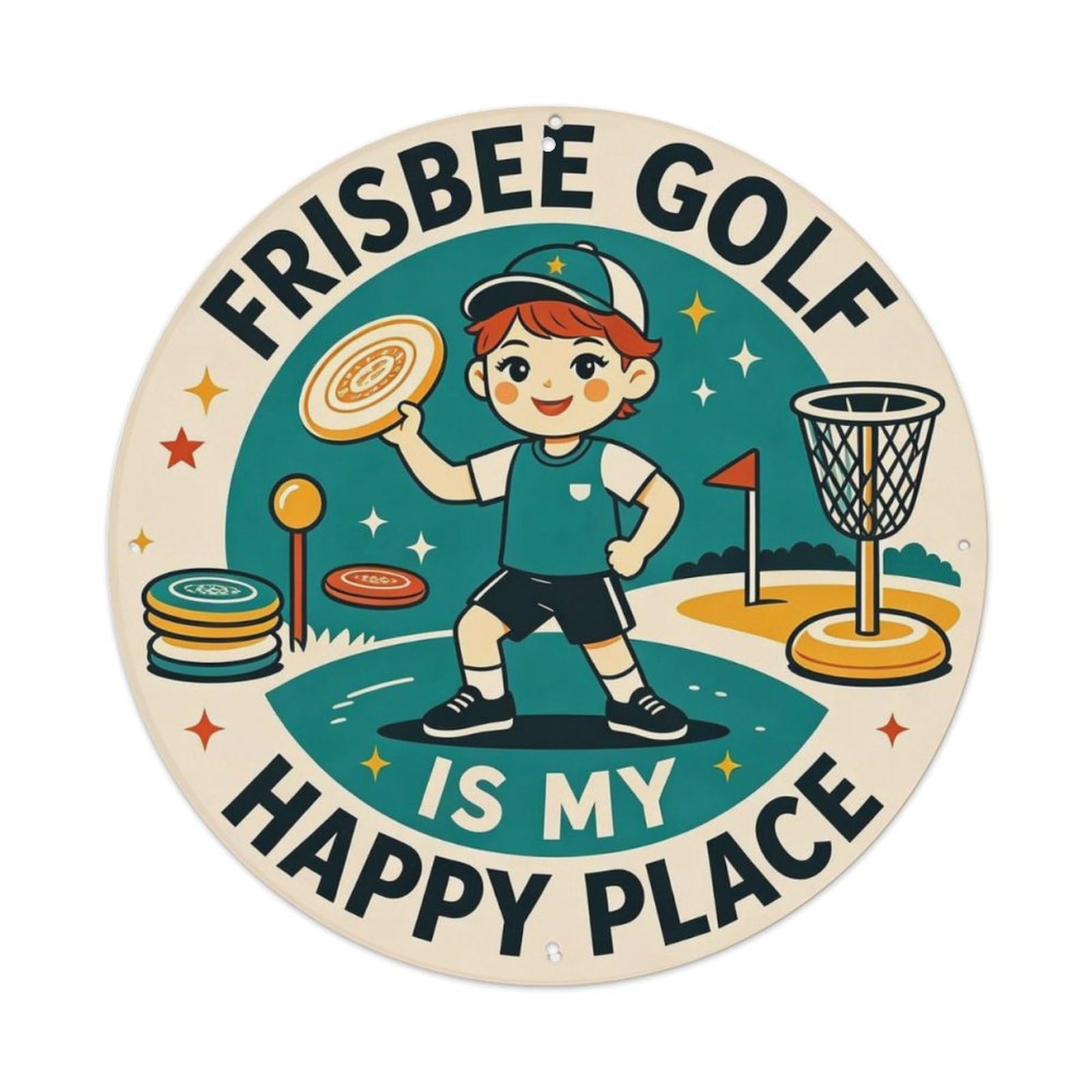 Retro Frisbee Golf Lover Metal Tin Sign Plaque