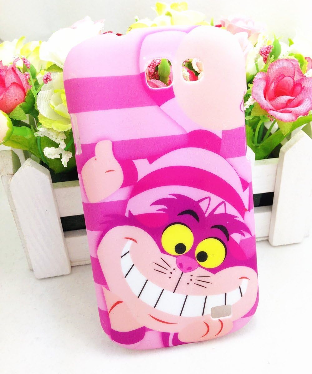 3D Cheshire Cat Shy Cute Lovely Pink Prison Break Hard Case Cover For Samsung Galaxy Express i437 i8730
