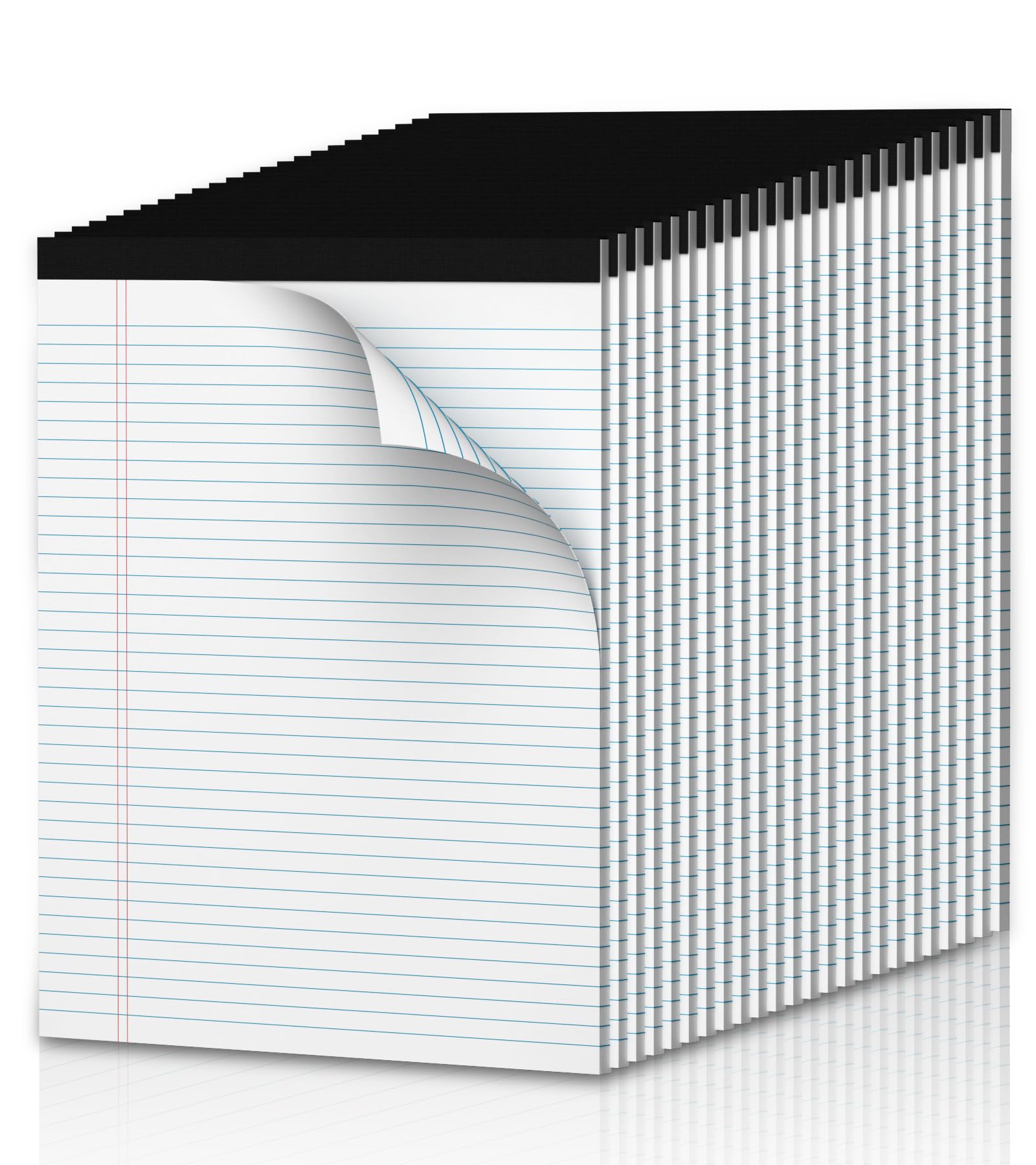 White Legal Pads 8 5 x 11 Narrow Ruled 24 Pack Notepads College Ruled Pads of Paper With
