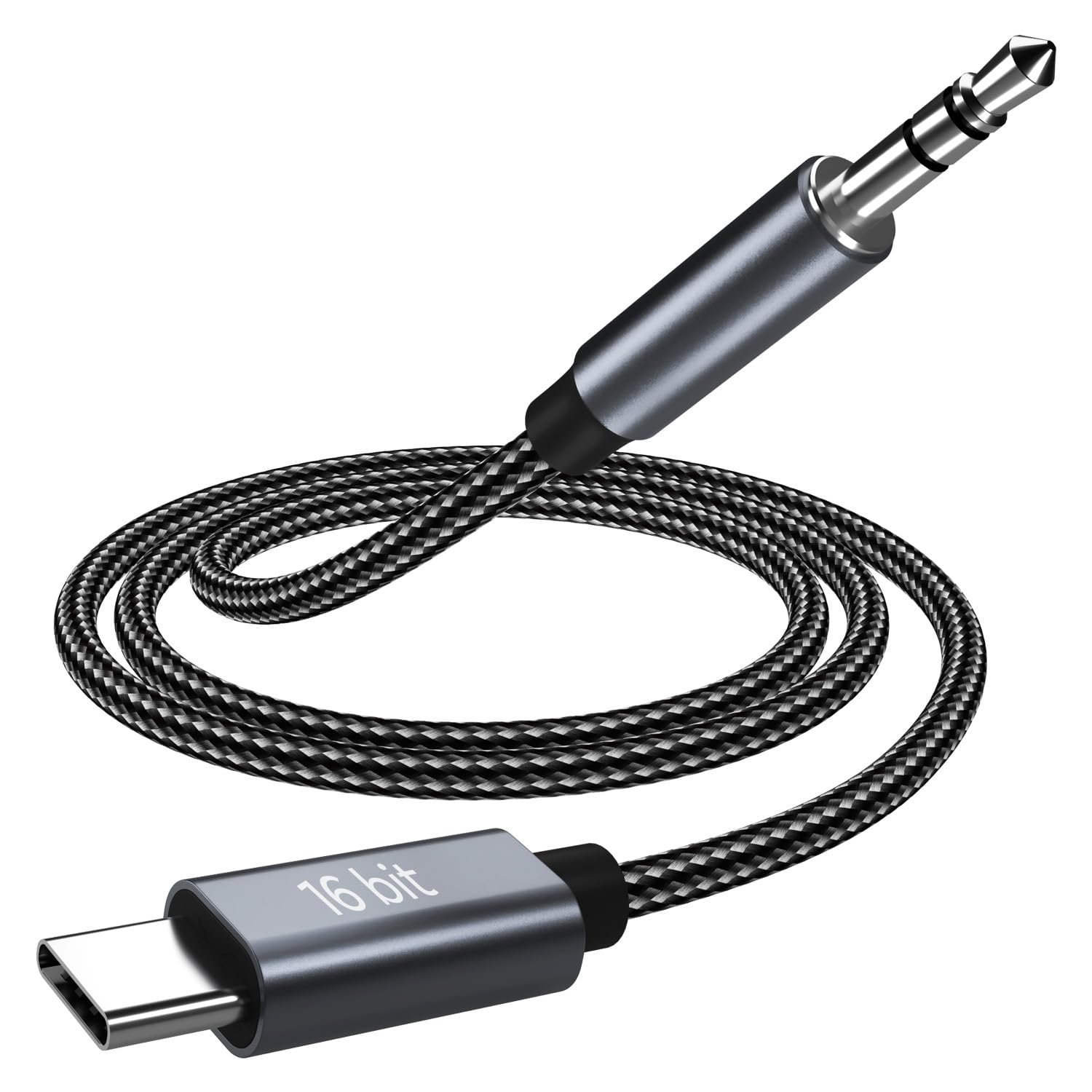 Kabel USB C do 3.5mm Audio Aux Jack firmy MMOBIEL - 16 Bit Typ-C do Auxiliary Słuchawki Męskie Stereo Kabel Samochodowy -Kompatybilny z iPhone 17 16 15 Series, iPad Pro, Samsung Galaxy S25 S24 S23-1m
