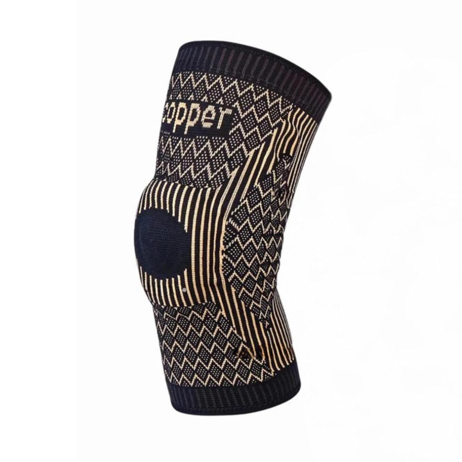 Copper Infused Knee Sleeve – Compression Support for Pain Relief, Swelling, Arthritis & Injury Recovery – Breathable, Comfortable Fit for Men & Women - (Black/Single/Large)