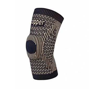 Copper Infused Knee Sleeve Compression Support for Pain Relief, Swelling, Arthritis & Injury Recovery Breathable, Comfortable Fit for Men & Women - Black/Single/Medium