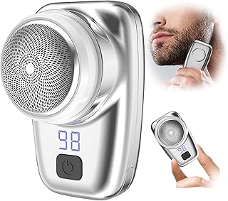Mini Shaver Portable Electric Shaver,Electric Razor for Men,Mini-Shave Pocket Portable Shavers,USB Rechargeable Waterproof Shaver Wet and Dry Use Suitable for Home,Car,Travel Gift for Father Husband