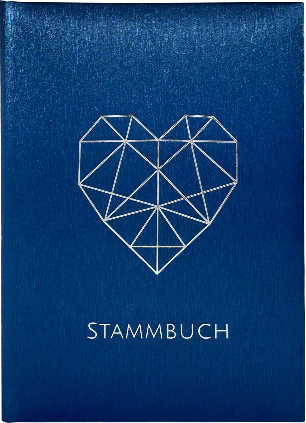 Livre de famille de mariage Dahlia, le cadeau de noces idéal en bleu et or