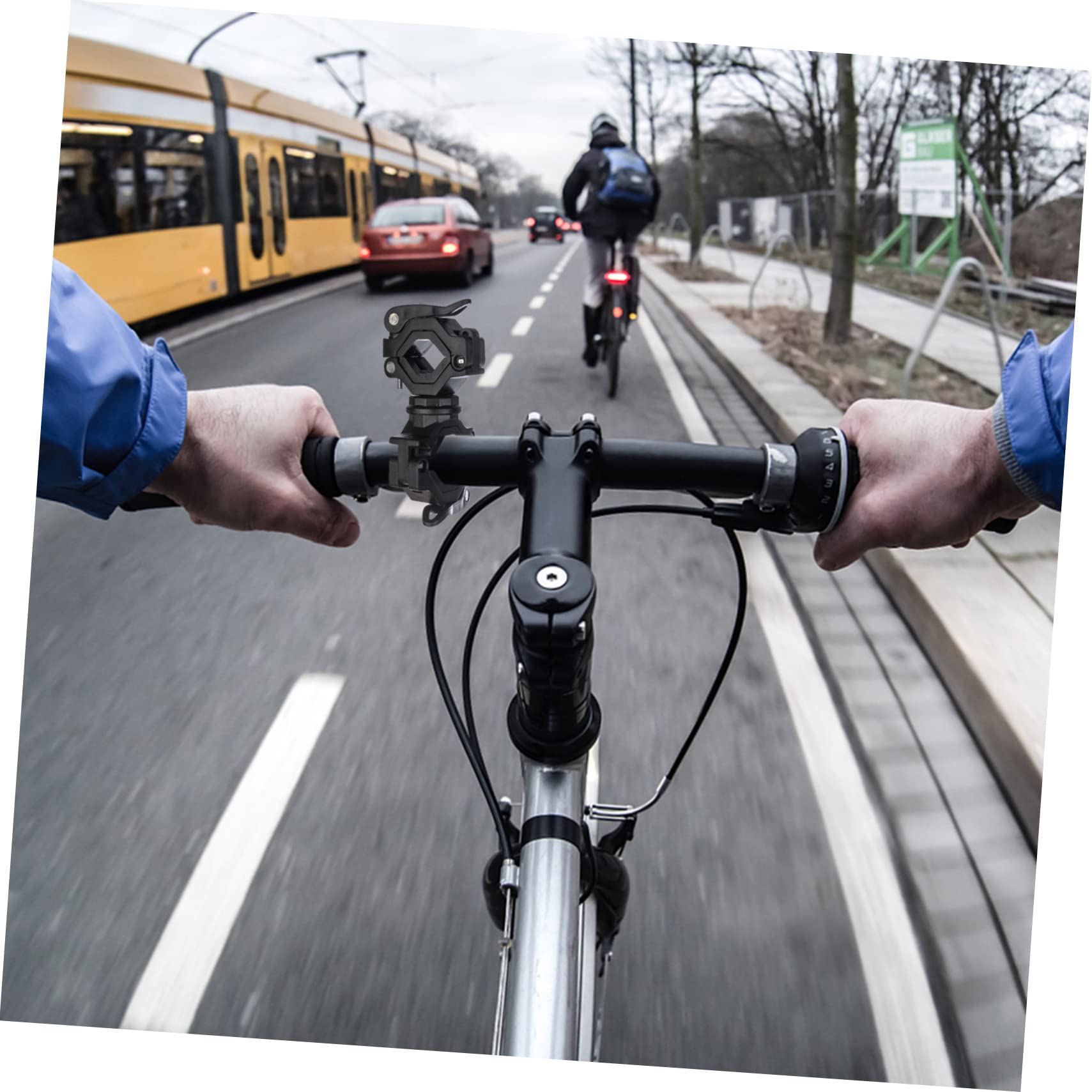 VICASKY 1Set Bike Flashlight Holder Bracket Durable Light Mount for Front Lamp Compatible with Various Handle for Cyclists and Night Riding