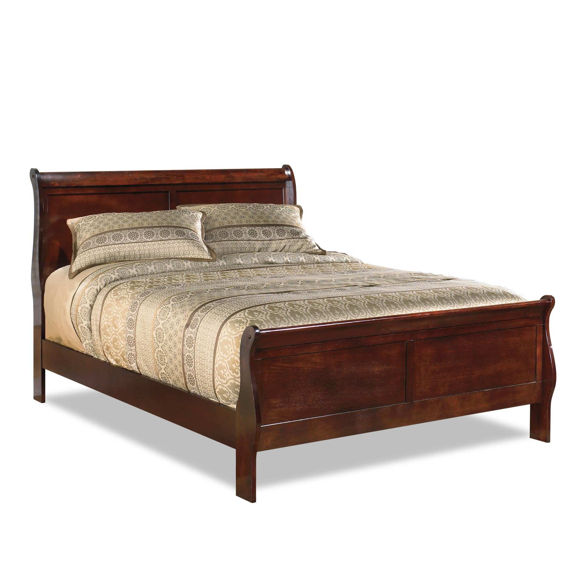 Photo 1 of Signature Design by Ashley Alisdair King Wood Sleigh Bed, Dark Brown