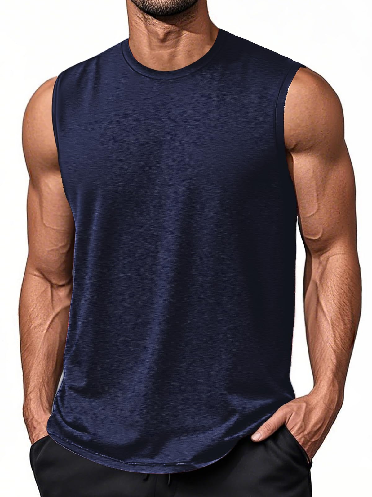 EKLENTSON Men's Tank Tops UPF 50+ Sleeveless Shirt Lightweight Cooling Muscle Tee Sun Protection Quick Dry Workout Shirt